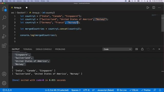JavaScript Array concat method