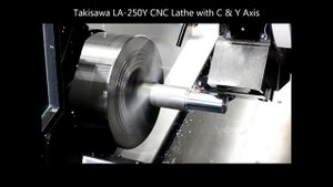 Токарный центр с ЧПУ Takisawa LA 250Y с осями C и Y - видео работы станка