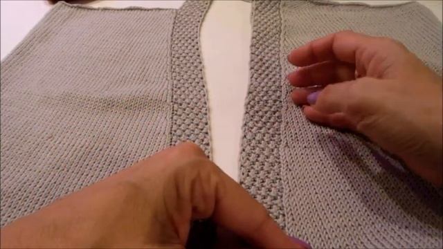 Цельновязаная планка спицами