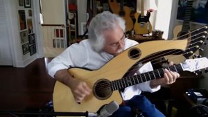 ИГРА НА НЕОБЫЧНОЙ ГИТАРЕ АРФА-ГИТАРА - UNIQUE GUITAR HARP GUITAR
