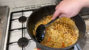 Плов из курицы с нутом