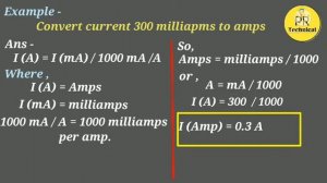 How to convert amps to milliamp and milliamp to amps Electrical conversion formula ||