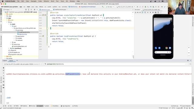 CS 124 Fall 2022: MP2 Part 1 Java: Launching a New Activity смотреть онлайн
