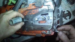 Установка звёздочки на бензопилу