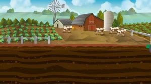 Сельскохозяйственный трактор, сбор урожая, вспашка видеополя для детей