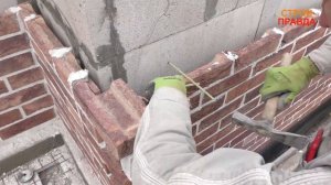 Правила кладки облицовочного кирпича из половинок. Экономим 50%