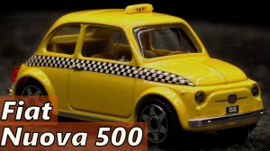 Fiat Nuova 500 Такси Нью-Йорка Масштаб 1:43 bburago Мини-копия автомобиля