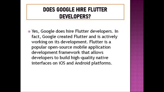 Does Google hire Flutter developers