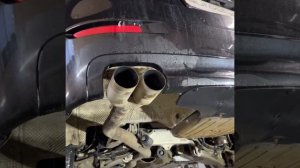 BMW 520d F10 на раздвоении выхлопа и установку насадок