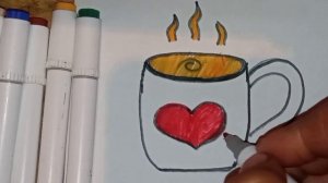 Как нарисовать Чашку Кофе ☕для детей/How to Draw a Cup of Coffee ☕for children
