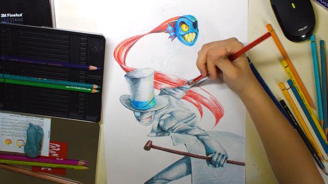 When Villainous meets Undertale (White Hat & Undyne) - Speedpaint смотреть онлайн