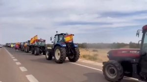 В Испании тоже начались протесты фермеров.