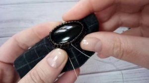 Кулон из агата и кристаллов