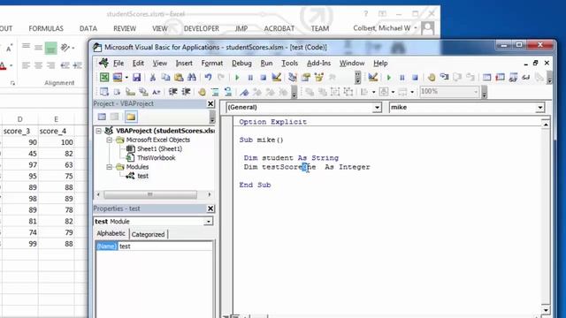Excel 2013 VBA - Input, Variables & Output