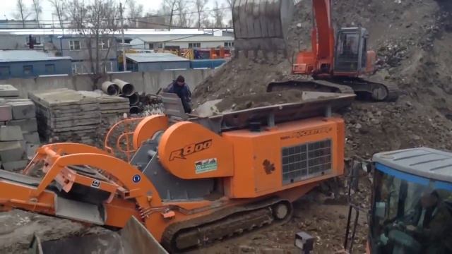 Мобильная Дробилка для переработки строительного мусора