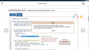 Daniel Liang Java Section 18.10 Tail Recursion