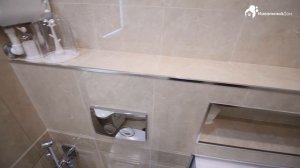 Ремонт совмещенного санузла с устройством душевого поддона в строительном исполнении