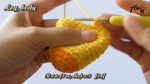 #527 | Hello Kitty in Chicken Outfit Amigurumi (2/5) | How To Crochet Dolls Amigurumi | @AmiSaigon