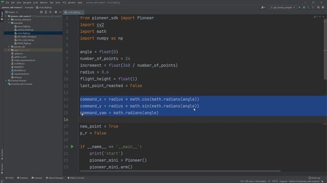 Pioneer Mini + Python. Часть 2. Разбор примеров pioneer sdk.