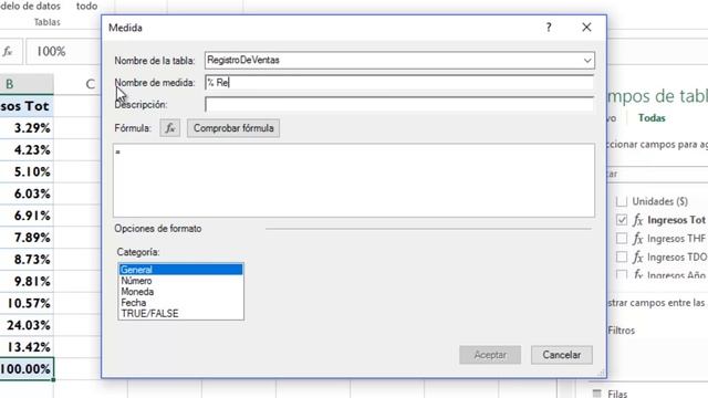 % Del Total General con Power Pivot y DAX (Tablas Dinámicas) - Aplicaciones Power Pivot #03 смотреть онлайн