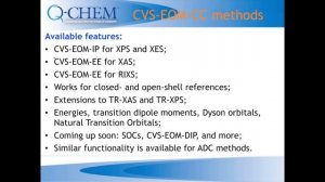 Webinar 36 - Core-level spectroscopy in Q-Chem 5.2 - Presented by Prof. Anna Krylov, USC