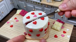 Мини Торт Красный Бархат! | Мини Кухня | Миниатюрная Еда
