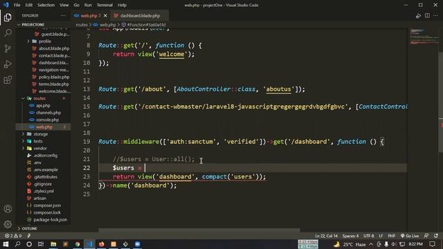 12 Laravel tutorial | Query Builder Laravel 8 | Read Users Data