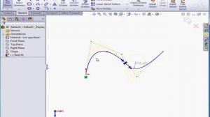 40 SOLIDWORKS tutorial sketch ( Editing Spline )