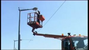 Локомобиль Мерседес Унимог U400. Навеска: автовышка (трамвайное депо)