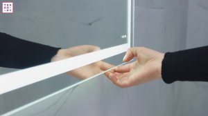 Зеркало Gem 80 подсветка LED, часы и косметическое зеркало (M91AMOX0803WG)