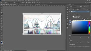 Как в фотошоп создать эффект чертежа