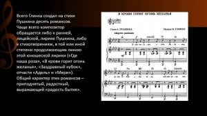 Романсы Глинки на испанские стихотворения Пушкина