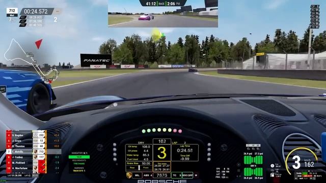 Pink porsche scared to go 3wide into chicane :( смотреть онлайн