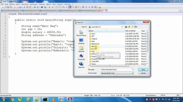 Part 3 Printing Demo with variable in Java Programming