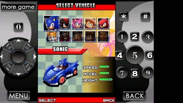 Соник и все звёзды гонки на JAVA смотреть онлайн