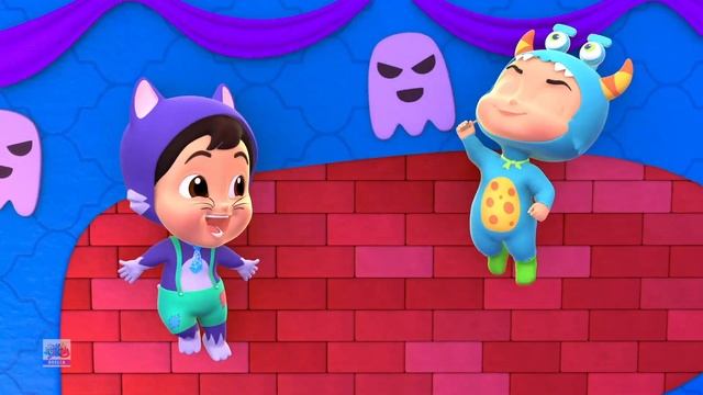 Пять маленьких монстров прыжки на кровати, хэллоуин песни детей смотреть онлайн