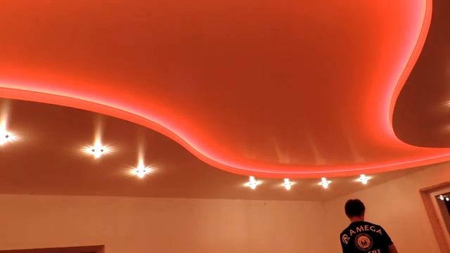 Натяжной потолок с подсветкой смотреть онлайн