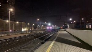 Ночной Кавказ! Электровоз ЭП20-040 С двухэтажным поездом №004М ”Кавказ” Москва-Кисловодск