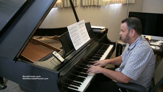 Variation 6 from "Goldberg Variations" played slowly with metronome смотреть онлайн