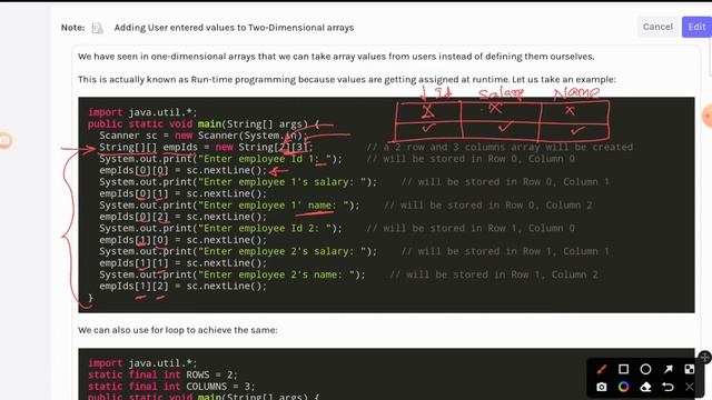 How to take input by user in 2 D array in Java | Java coding смотреть онлайн
