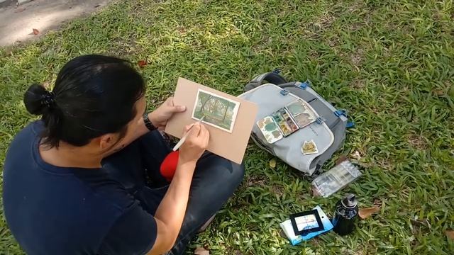 Workshop how to draw/paint a tree part 2 at Benjasiri Park смотреть онлайн