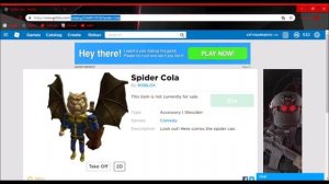 New Roblox Promocode! GET THE SPIDER COLA FREE!!!