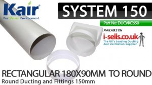 SYSTEM 150MM ROUND DUCTING AND FITTINGS