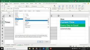 Show the Current Date Every Day in Excel (Time)