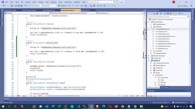 .Net Core 5.0 ile Emlak Sitesi - Silinen İlanların Geri Yüklenme İşlemi