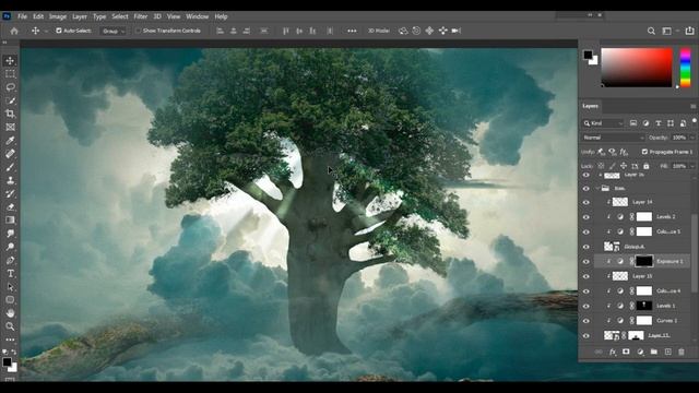 Creating a Fantasy DUEL Scene in PHOTOSHOP | Matte Painting смотреть онлайн