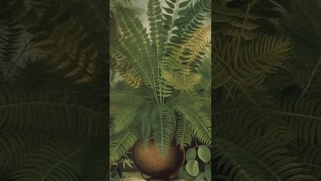 [KOH] Video Wallpaper AD010 Fern Painting Planted In Pots