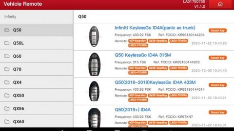 LAUNCH X431 IMMO Elite + Key Programmer: Generate and program Nissan Infinity keys