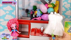 CLAW MACHINE Surprise Toys Eggs Crane Game Pinkie Pie Sara Sushi Surprise Egg and Toy Collector SET