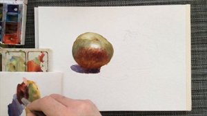 Уроки рисования. Как рисовать фрукты. Акварель. Пишем фрукты акварелью